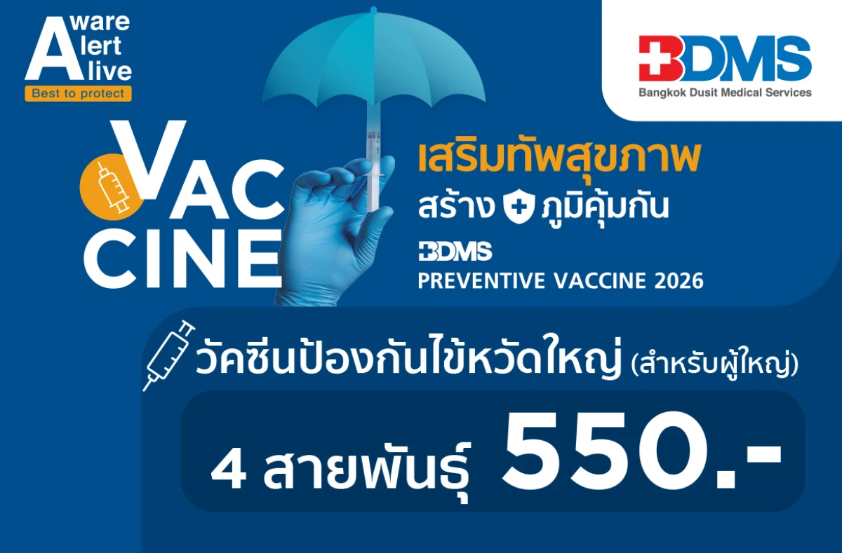 รูปภาพหน้าปกสินค้าของแพ็คเกจโปรโมชั่น วัคซีนป้องกันไข้หวัดใหญ่ 4 สายพันธุ์ สำหรับผู้ใหญ่