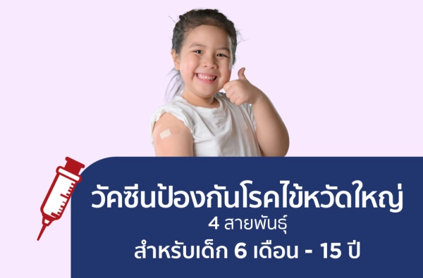 ภาพตัวอย่างสินค้า วัคซีนป้องกันไข้หวัดใหญ่ 4 สายพันธุ์ (เด็ก)